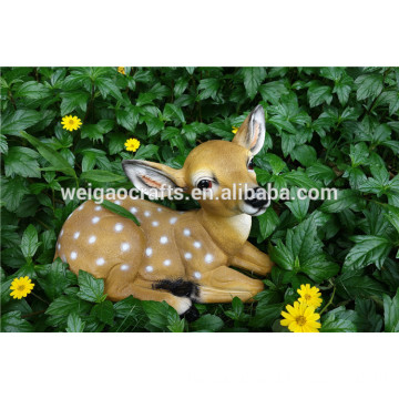 polyresin animal figurine deer statue for garden decoration